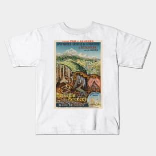 Merveille des Pyrénées France Vintage Poster 1903 Kids T-Shirt